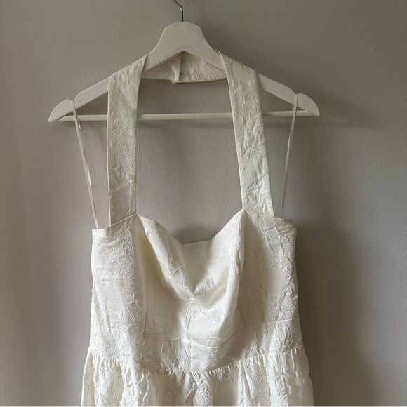 Reformation Edessa Halter Maxi Dress Gown Ivory - Picture 5 of 10